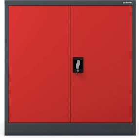 Szafka biurowa na dokumenty Beata 90x40x93 cm antracyt/czerwony