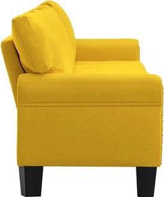 5-osobowa żółta sofa dekoracyjna - Dionas 5X