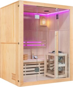 Sauna fińska wewnętrzna wysokotemperaturowa z piecem HARVIA 4,5KW z kamieniami 3-4 osobowa 150x120 CM