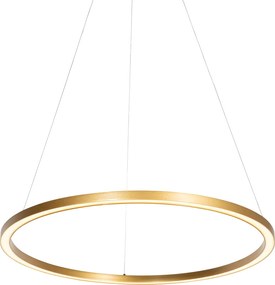 Złota lampa wisząca 80cm z wbudowanym LEDem 3-stopniowym ściemniaczem - Girello