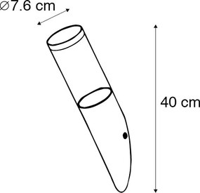 Nowoczesna lampa ścienna outdoor stal IP44 - Rox