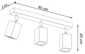 Listwa oświetleniowa KEKE 3 dąb SOLLUX  LIGHTING