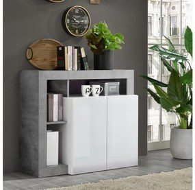 Komoda LENOR biały/szary beton