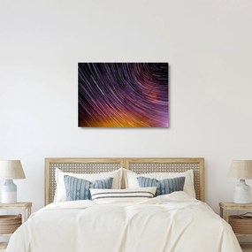Obraz na szkle - rozmyte gwiazdy na niebie (70x50 cm)