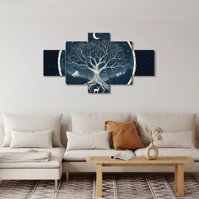 Obraz – Magiczne drzewo z jeleniem II. (125x70 cm)