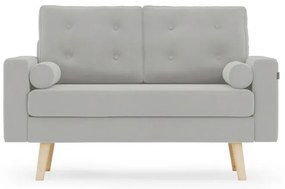 Jasnoszara dwuosobowa sofa MANDI