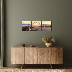 Obraz - Nowy Jork (z zegarem) (90x30 cm)
