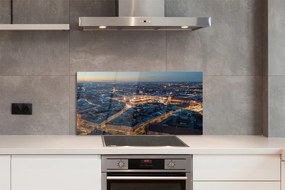 Szkło do Kuchni na Ścianę Nocna Panorama Krakowa