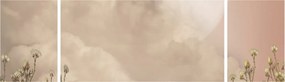 Obraz - Różowa pełnia księżyca (170x50 cm)