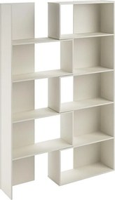 Regał na książki – 140 cm x 180 cm x 29,5 cm – biały – płyta wiórowa pokryta melaminą