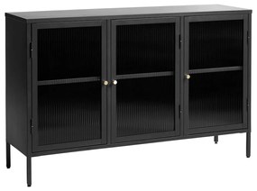 Czarna metalowa witryna 132x85 cm Bronco – Unique Furniture