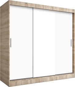 Szafa przesuwna 200 cm dąb sonoma + biały H5-W05