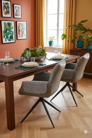 Krzesło obrotowe popielate pikowane H1-M16