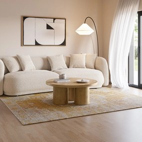 Okrągły stolik w dekorze dębu w naturalnym kolorze ø 100 cm Arancha – MOME