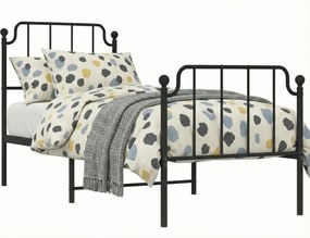 Czarne metalowe łóżko loftowe 90x200 cm G8-P42