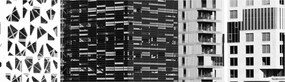 Obraz architektury czarno-białej (170x50 cm)
