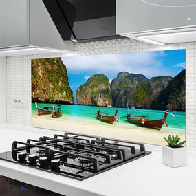 Szkło Ozdobne do Kuchni Egzotyczny Zbieg Gór I Morza