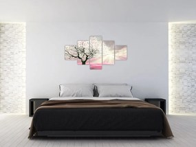 Obraz różowego drzewa (125x70 cm)
