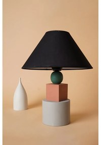 Czarna lampa stołowa z metalowym kloszem (wysokość 40 cm) Rila – Opviq lights