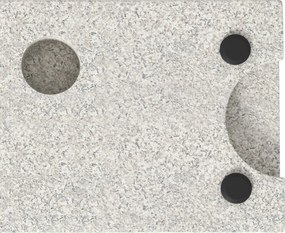 Outsunny Podstawa pod parasol 25 kg, stojak parasolowy z granitu, na maszty parasoli Ø32/38/48 mm, Szary