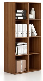 Regał FRAME, dolny, 2 kolumny, 1735 x 872 x 450 mm, orzech