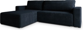 Masseno Narożnik CALTI z funkcją spania i pojemnikiem na pościel Narozniki L, Rozkładana sofa - Czarny, TILIA 100