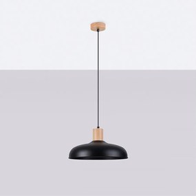 Lampy wiszące skandynawski Velture, stal - 1 źródło światła 4000K - L.38 x H.120 cm - czarny