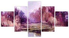 Obraz - Malarstwo pejzażowe jesienne (125x70 cm)