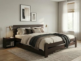 Łóżko PARIS podwyższone 160 x 200 cm, orzech Stelaż: Ze stelażem listwowym rolowanym, Materac: Materac Sommera