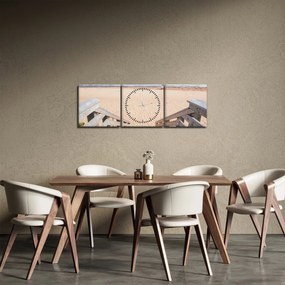 Obraz - Plaża (z zegarem) (90x30 cm)
