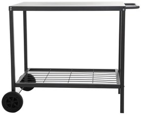 Stół ogrodowy, mobilny na kółkach do BBQ, metalowy, 90x58x75 cm