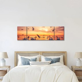 Obraz - Łabędzie (170x50 cm)