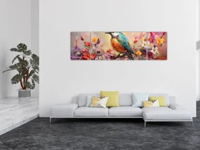 Obraz - Malowanie ptaka (170x50 cm)