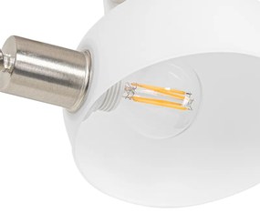 Designerska lampa podłogowa stalowa z opalem 5-światłowa - Sixties MarmoDesignerski Oswietlenie wewnetrzne