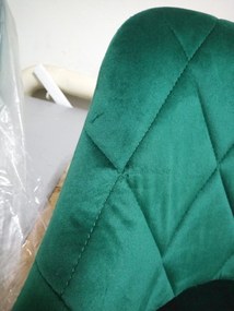 PROMOCJA Zielone krzesło barowe VELVET KAST z czarną nogą II. jakość