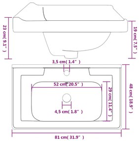 Biała ceramiczna umywalka łazienkowa - Orondo 5X