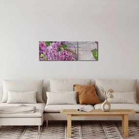 Obraz - Bez (z zegarem) (90x30 cm)