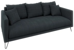 Ciemnoszara sofa z tkaniny szenilowej 200 cm Freya – Ropez