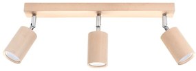 Drewniana lampa sufitowa Nice Lamps Ludwik, dł. 45 cm