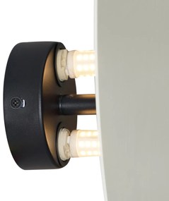 Designerski Kinkiet / Lampa scienna beżowy organiczny 32 cm 2-źródła światła - PulleyDesignerski Oswietlenie wewnetrzne