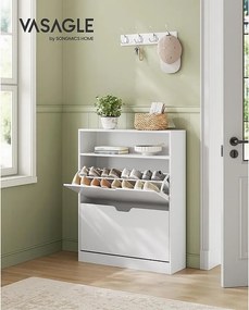 Regał na buty 24x80x102 cm biały