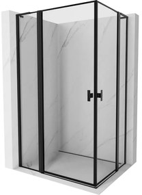 Mexen Mist L Duo kabina prysznicowa uchylna 110 x 95 cm, czarna ramka, czarna - 8A4L-110L-095P-70-70