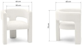 Biały designerski fotel ALPAH B