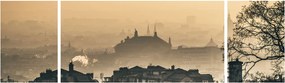 Obraz - Miasto pod mgłą (170x50 cm)