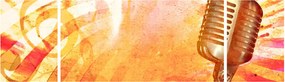 Obraz - Mikrofon retro (170x50 cm)