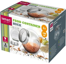 Lamart LT6048 2-częściowy zestaw pojemników Buck,1500 ml, 1,5 l