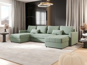 BEDANTE narożnik MOS U BIS Cosmic 16 z funkcją spania sofa w kształcie litery U z pojemnikiem na pościel