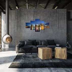 Obraz miasta nocą (125x70 cm)
