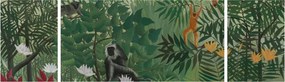 Obraz - Henri Rousseau, Tropical Forest with Monkeys, reprodukcje (170x50 cm)