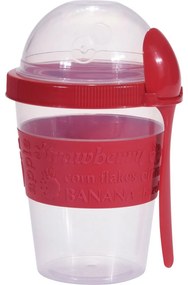 EH Kubek do jogurtu z łyżeczką, 600 ml,plastikowy, mix kolorów